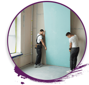 Gipszkarton falépítés ipari kivitelezéshez, Álmennyezet építése festéssel kombinálva